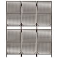 Miniatyrbillede 4 af 9: vidaXL rumdeler 3 paneler polyrattan brun