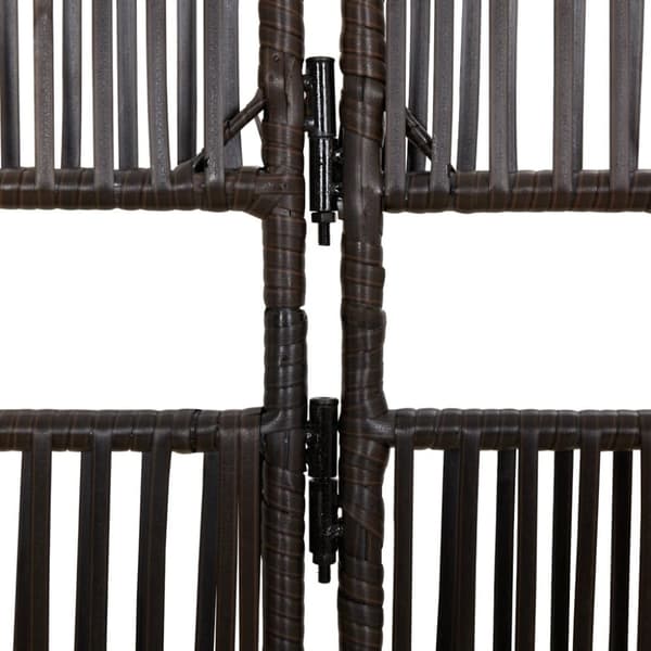 vidaXL rumdeler 3 paneler polyrattan brun