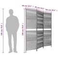 Miniatyrbillede 8 af 9: vidaXL rumdeler 3 paneler polyrattan brun