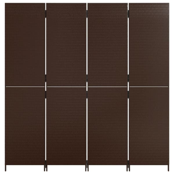 vidaXL Romdeler 4 paneler brun polyrotting