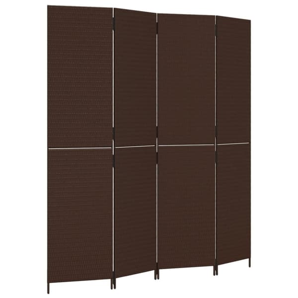 vidaXL Romdeler 4 paneler brun polyrotting