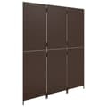 Miniatyrbillede 3 af 9: vidaXL rumdeler 3 paneler polyrattan brun