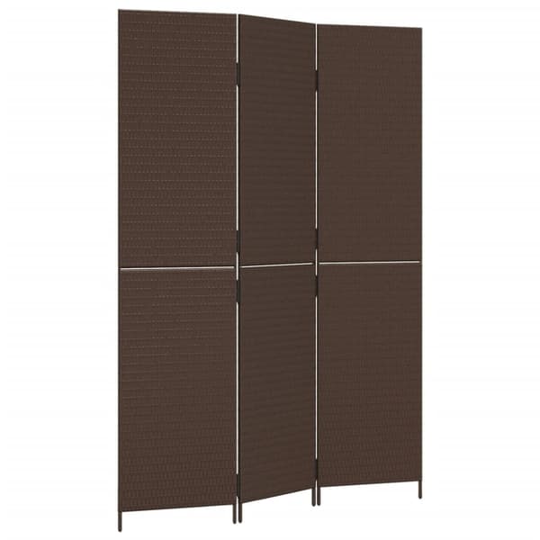 vidaXL Romdeler 3 paneler brun polyrotting