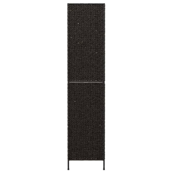 Rumsavdelare 4 paneler svart 163x180 cm vattenhyacint