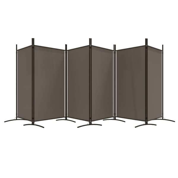 6-panels rumdeler 520x180 cm stof antracitgrå
