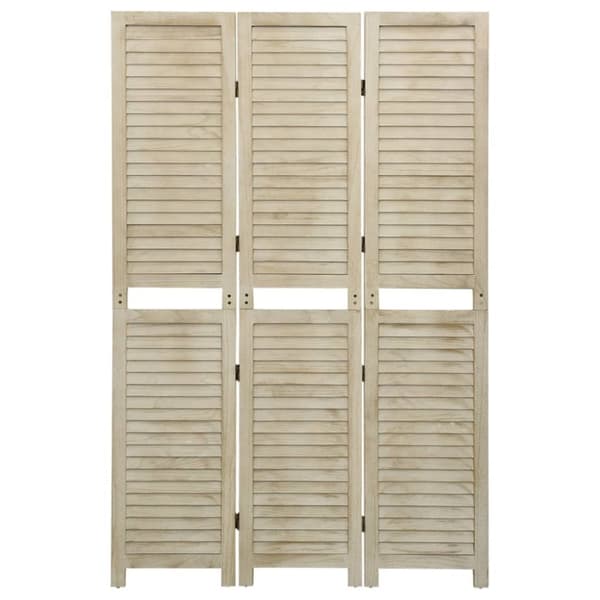 3-panels rumdeler 105x165 cm massivt kejsertræ