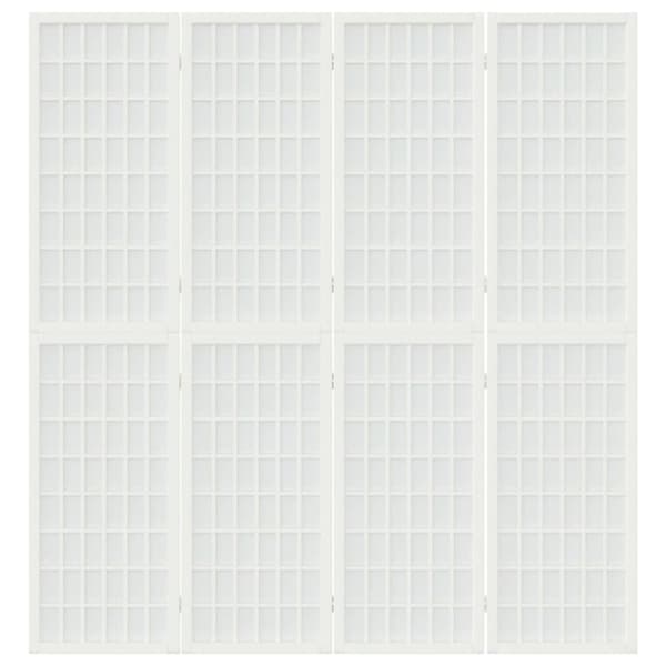 4-panels rumdeler 160x170 cm foldbar japansk stil hvid