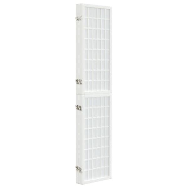 4-panels rumdeler 160x170 cm foldbar japansk stil hvid