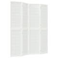 Miniatyrbillede 2 af 7: 4-panels rumdeler 160x170 cm foldbar japansk stil hvid