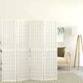 Miniatyrbillede 1 af 7: 4-panels rumdeler 160x170 cm foldbar japansk stil hvid