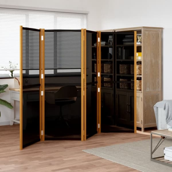 4-panels rumdeler 280x180 cm sort