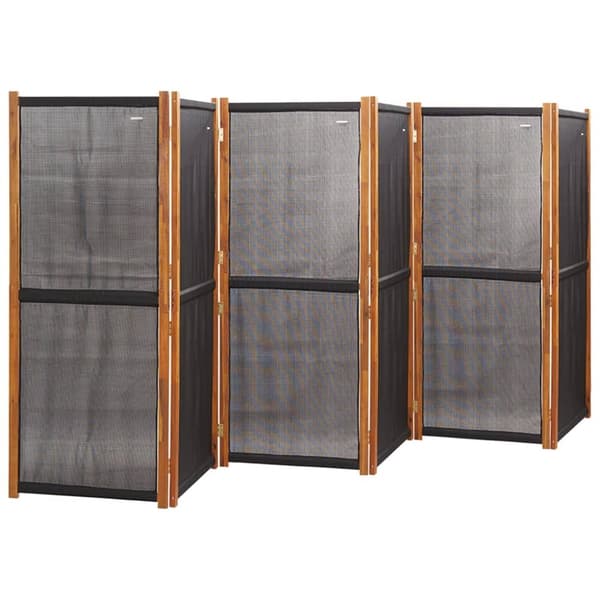 6-panels rumdeler 420x180 cm sort