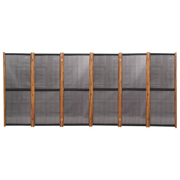 6-panels rumdeler 420x180 cm sort