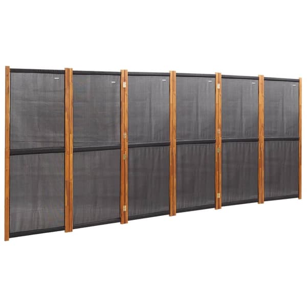 6-panels rumdeler 420x180 cm sort