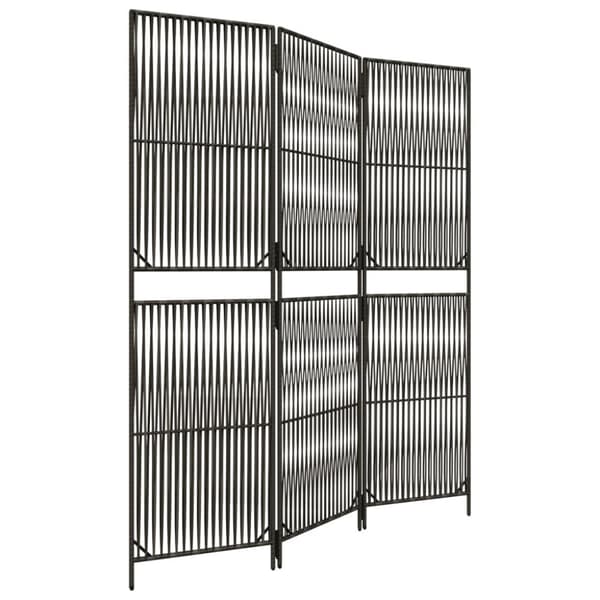 rumdeler 3 paneler polyrattan grå
