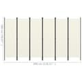 Miniatyrbillede 6 af 6: 6-panels rumdeler 300 x 180 cm hvid