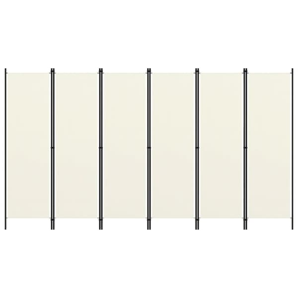 6-panels rumdeler 300 x 180 cm hvid
