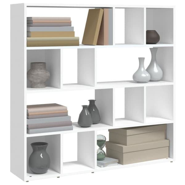 bogreol/rumdeler 105x24x102 cm hvid