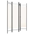 Miniatyrbillede 3 af 6: 4-panels rumdeler 160x180 cm cremehvid