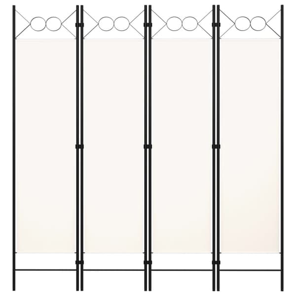 4-panels rumdeler 160x180 cm cremehvid