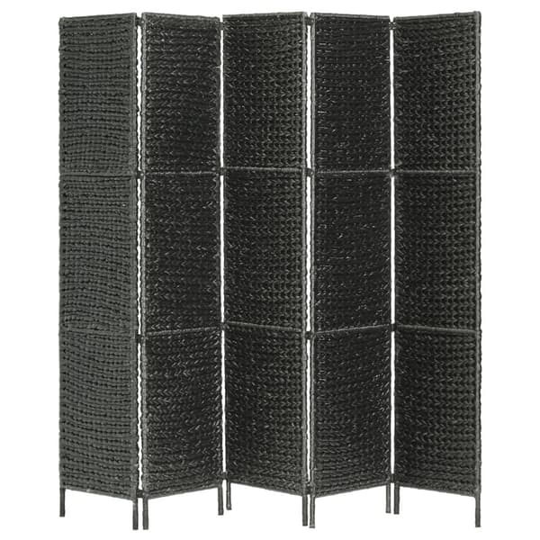 rumdeler med 5 paneler 193 x 160 cm vandhyacint sort