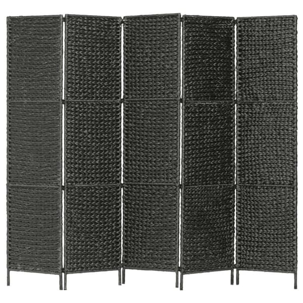 rumdeler med 5 paneler 193 x 160 cm vandhyacint sort