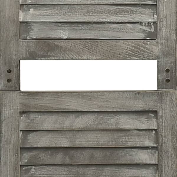4-panels rumdeler 143x166 cm massivt træ grå