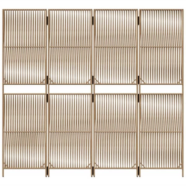 rumdeler 4 paneler polyrattan beige