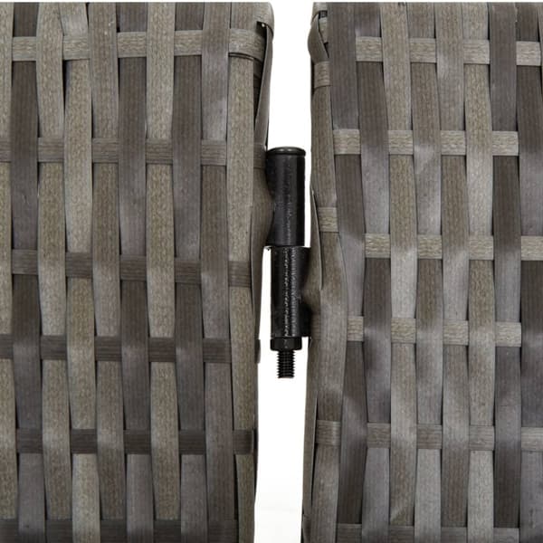 rumdeler 6 paneler polyrattan grå