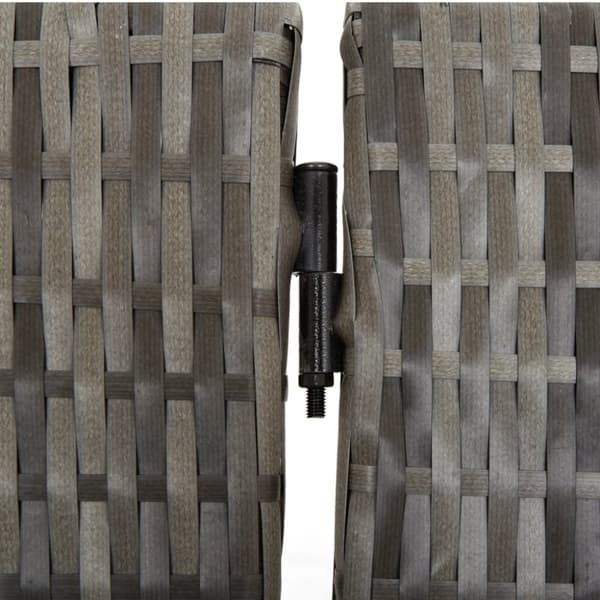 rumdeler 3 paneler polyrattan grå