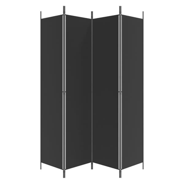 4-panels rumdeler 200x220 cm stof sort