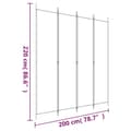 Miniatyrbillede 8 af 8: 4-panels rumdeler 200x220 cm stof sort