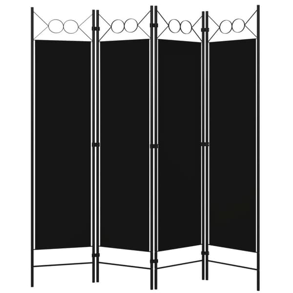 4-panels rumdeler 160x180 cm sort
