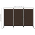 Miniatyrbillede 5 af 5: 3-panels rumdeler 260 x 180 cm brun