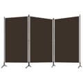 Miniatyrbillede 2 af 5: 3-panels rumdeler 260 x 180 cm brun