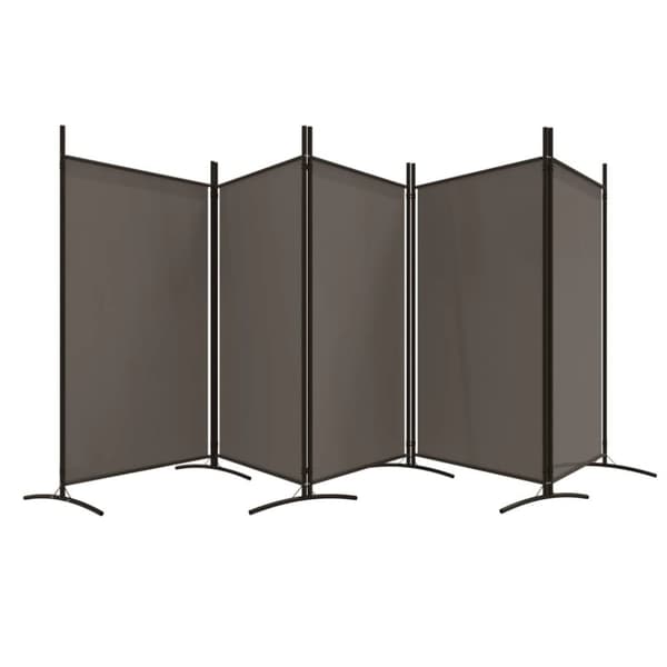 5-panels rumdeler 433x180 cm stof antracitgrå
