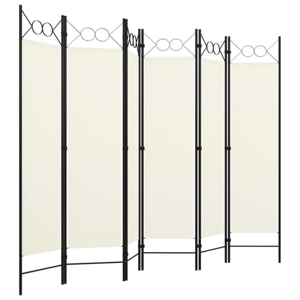 6-panels rumdeler 240 x 180 cm hvid