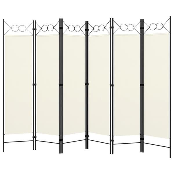 6-panels rumdeler 240 x 180 cm hvid