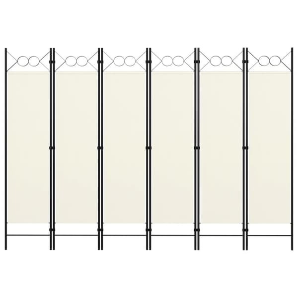 6-panels rumdeler 240 x 180 cm hvid