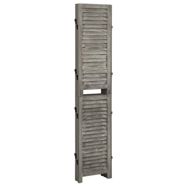 5-panels rumdeler 179x166 cm massivt træ grå