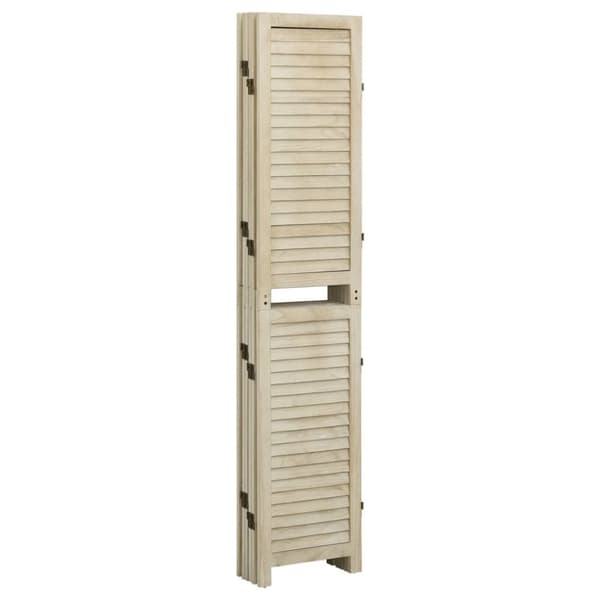 6-panels rumdeler 210x165 cm massivt kejsertræ