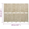 Miniatyrbillede 7 af 8: 6-panels rumdeler 210x165 cm massivt kejsertræ