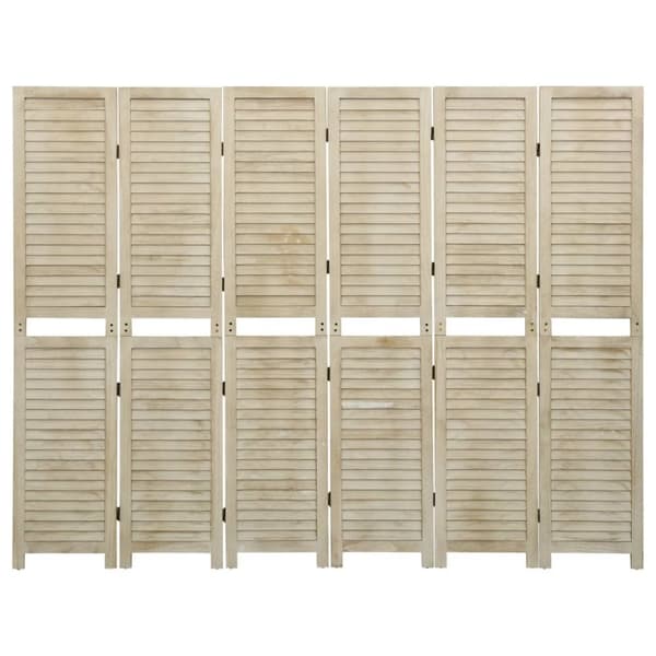 6-panels rumdeler 210x165 cm massivt kejsertræ