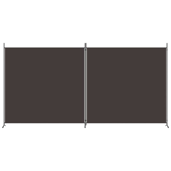 2-panels rumdeler 348x180 cm stof brun