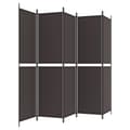 Miniatyrbillede 4 af 8: 5-panels rumdeler 250x200 cm stof brun