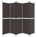 Miniatyrbillede 5 af 8: 5-panels rumdeler 250x200 cm stof brun