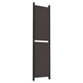 Miniatyrbillede 6 af 8: 5-panels rumdeler 250x200 cm stof brun