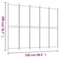 Miniatyrbillede 8 af 8: 5-panels rumdeler 250x200 cm stof brun