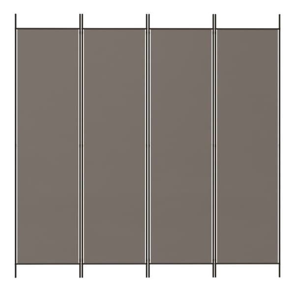 4-paneelinen Tilanjakaja antrasiitti 200x220 cm kangas