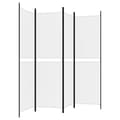 Miniatyrbillede 4 af 8: 4-panels rumdeler 200x180 cm stof hvid